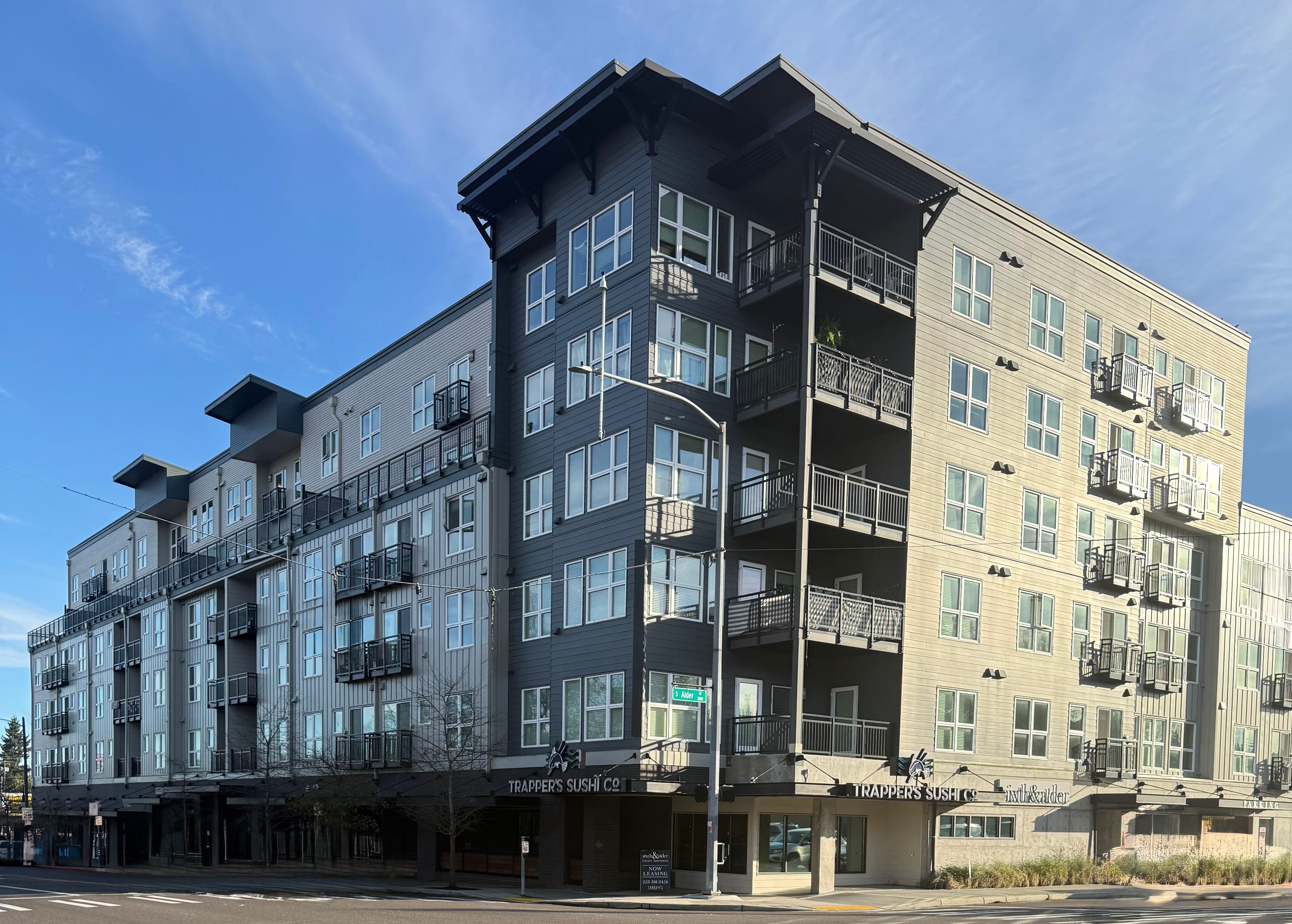 6th & Alder apartments concrete construction